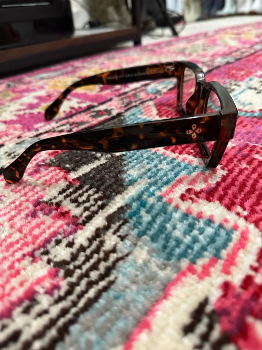 Tortoiseshell Square Frame Glasses - Blue light Lenses